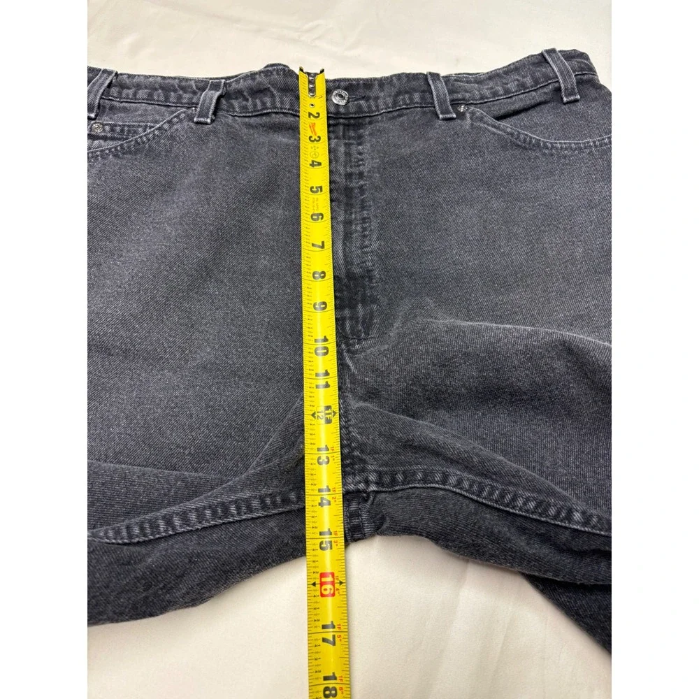 Vintage Levi's‎ 550 Relaxed Fit Black Denim Shorts Men's W42 11-95 Orange tag